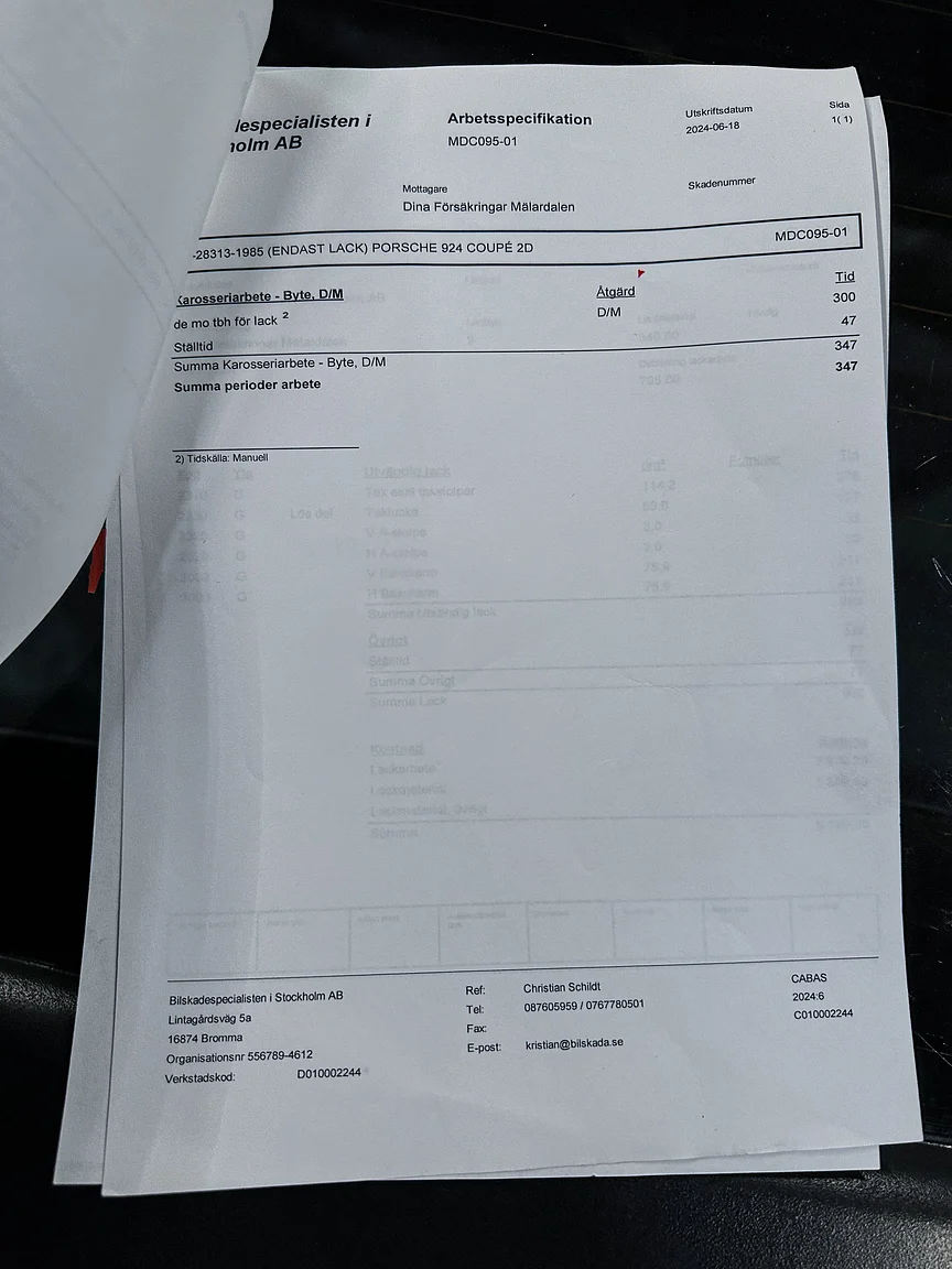 Documentation for 1986 Porsche 944R (8)