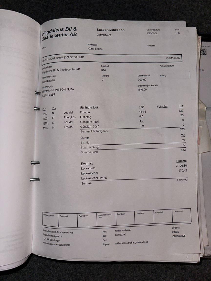 Documentation for 2001 BMW 330Xi