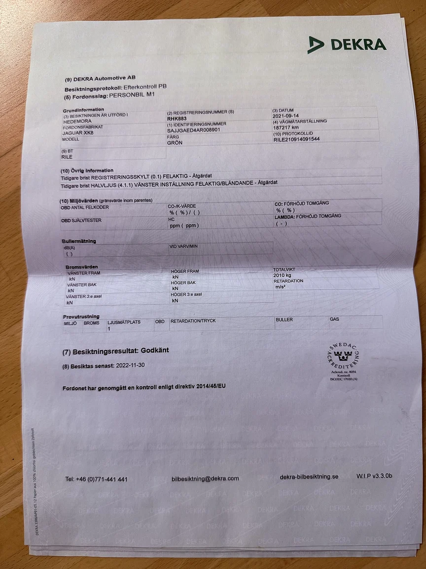 Dokumentation, 1997 Jaguar XK8 (12)