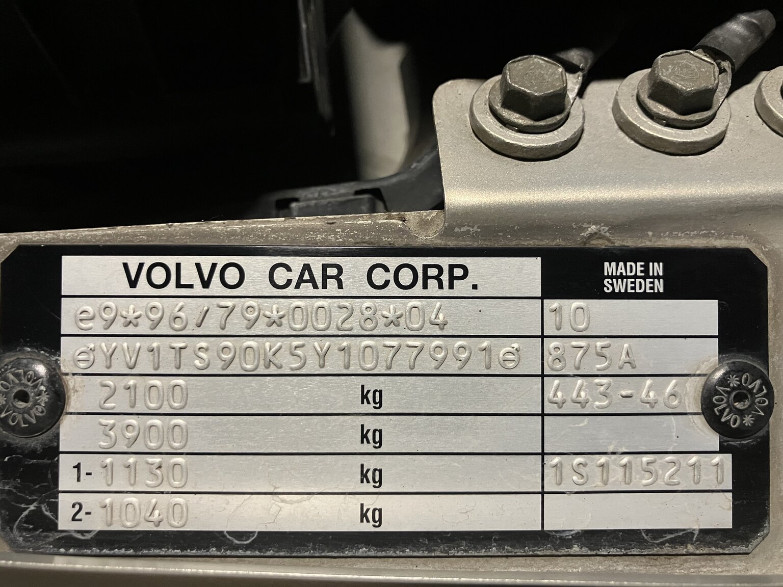 Image of 1999 Volvo S80 mechanics