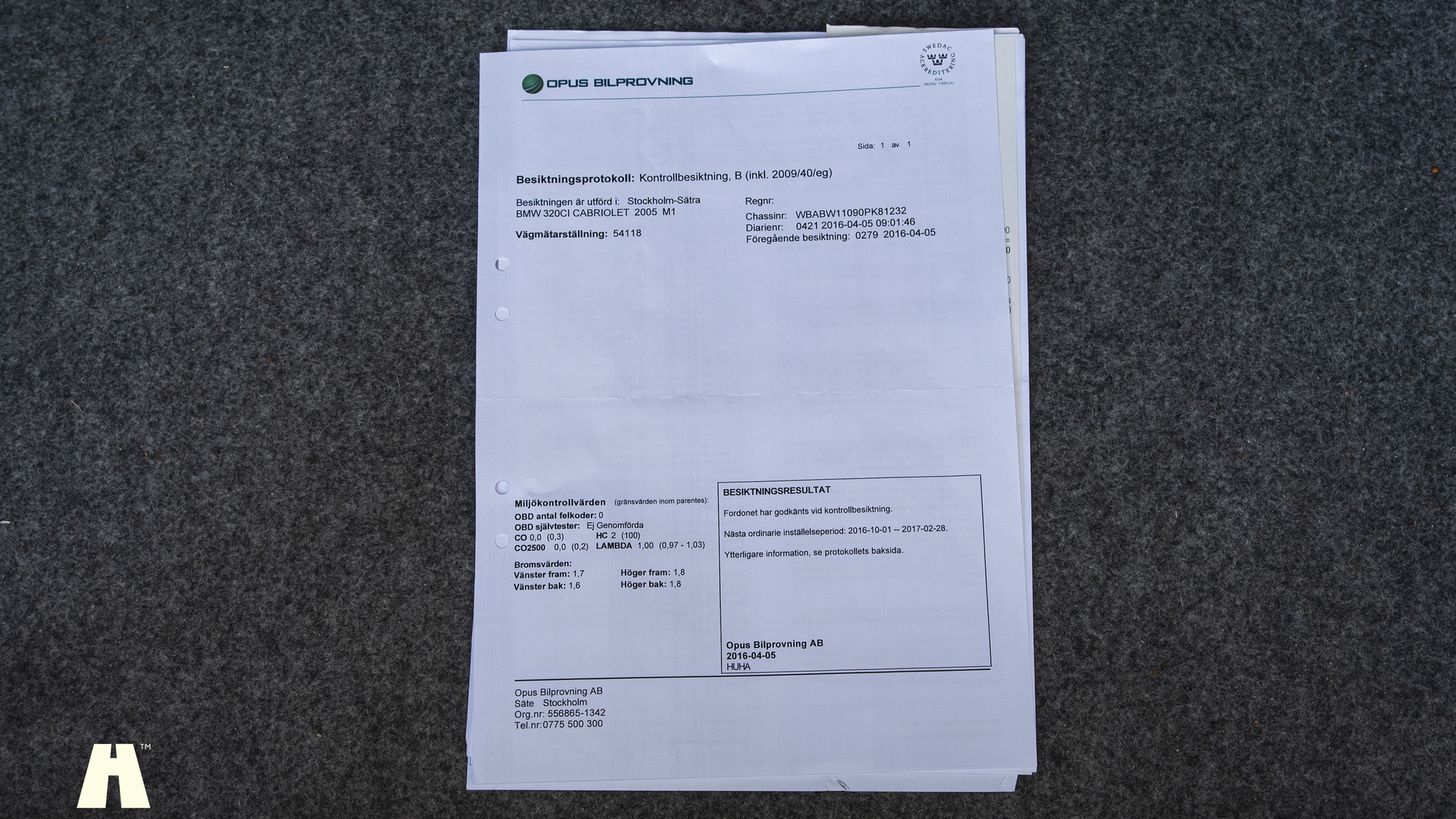 Dokumentation för 2005 BMW 320ci M-sport Cabriolet