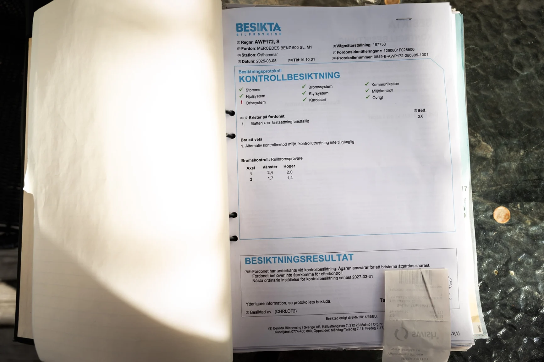 Dokumentation för 1991 Mercedes-Benz 500 SL (3)