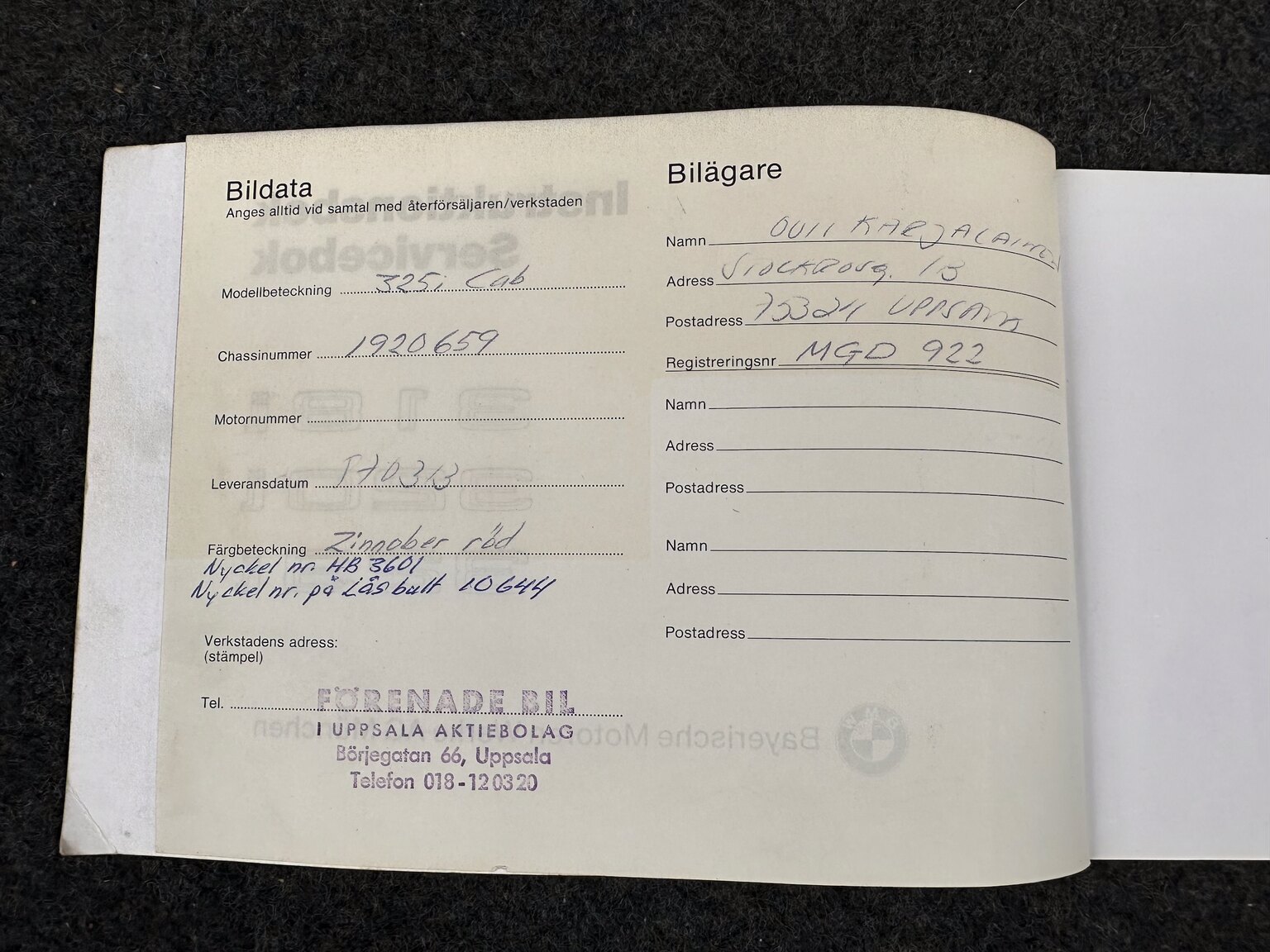 Documentation for 1987 BMW 325i Convertible (7)