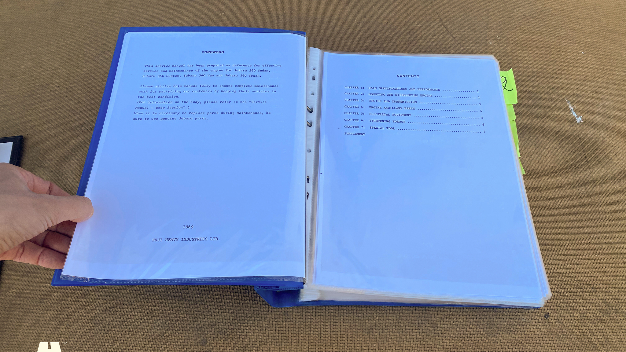 Dokumentation för 1968 Subaru 360 Deluxe (15)