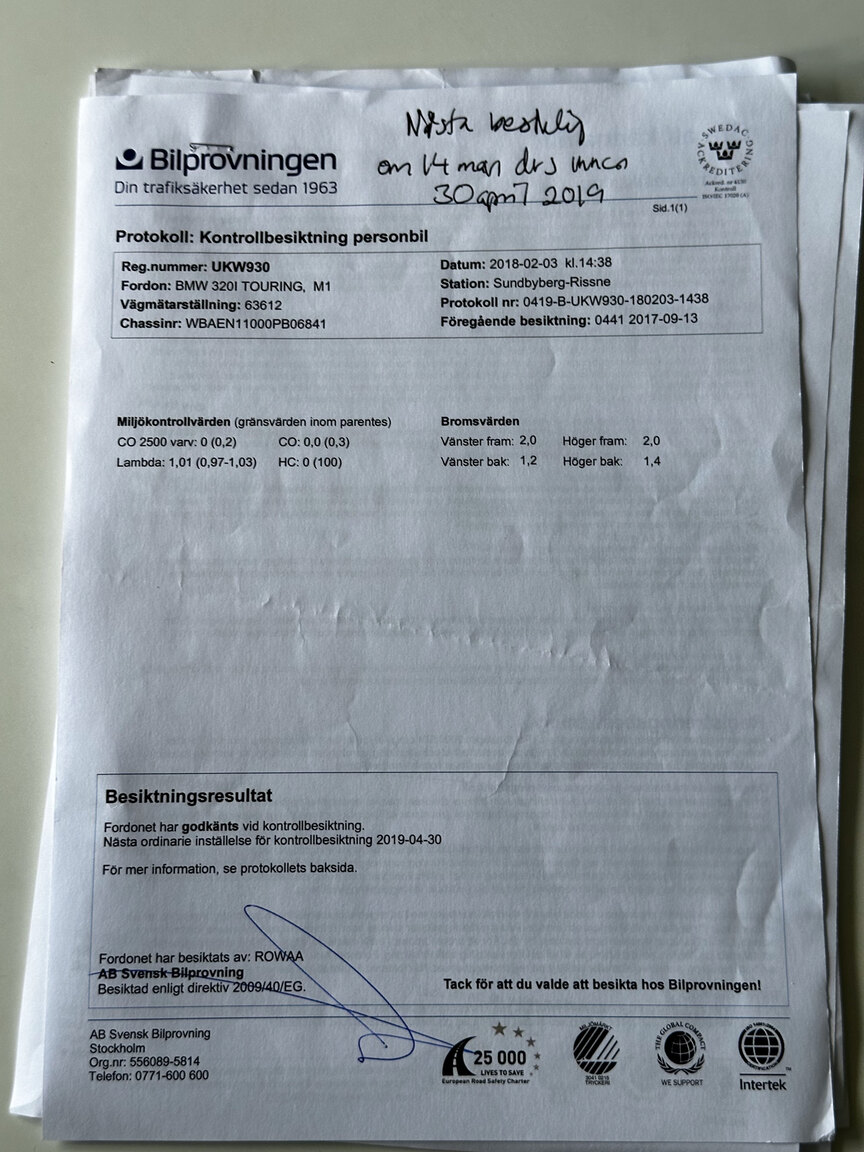 Dokumentation för 2003 BMW 320i Touring