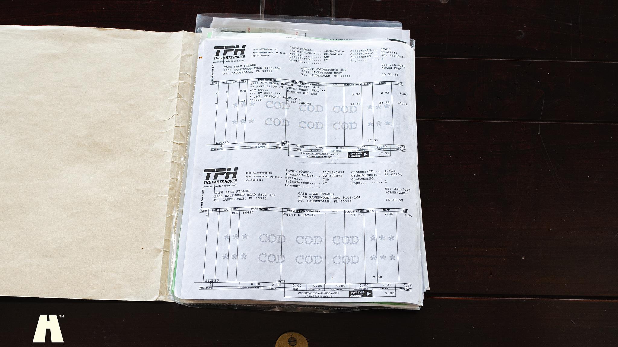 Documentation for 1965 AMC Rambler Marlin 327 CUI 5.4 V8