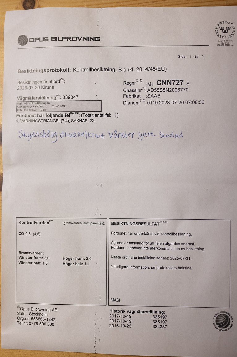 Dokumentation för 1992 SAAB 900 S – NO RESERVE