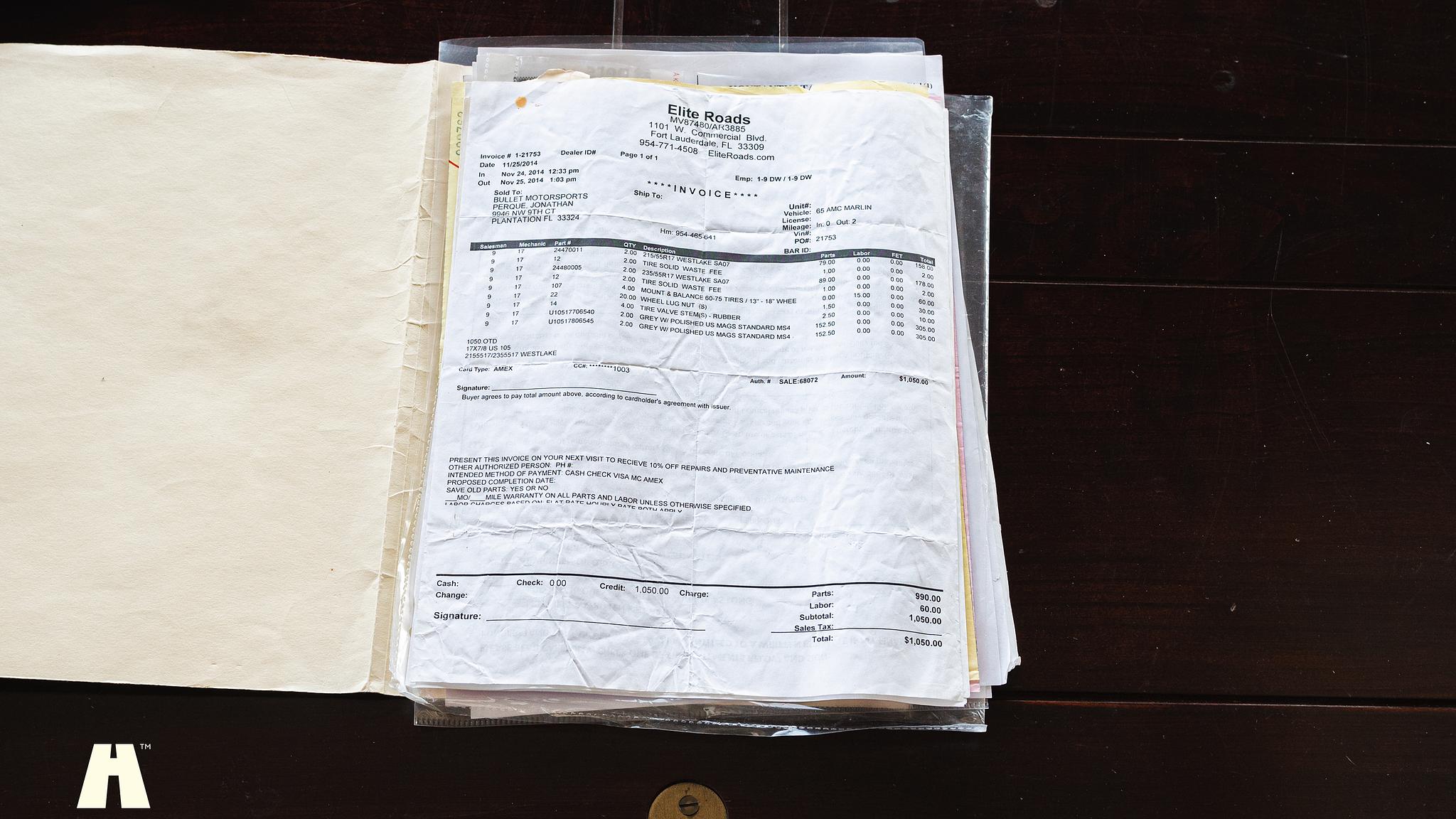 Documentation for 1965 AMC Rambler Marlin 327 CUI 5.4 V8