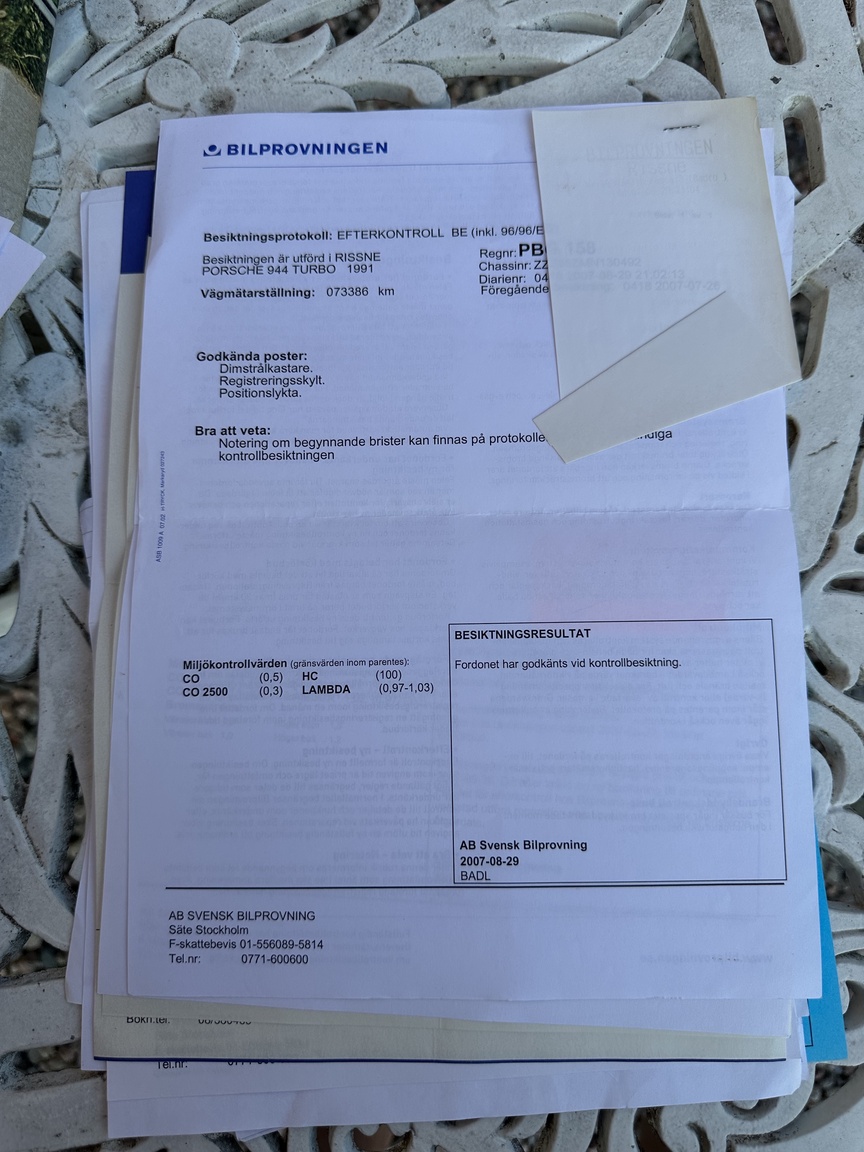 Dokumentation för 1991 Porsche 944 Turbo Cabriolet