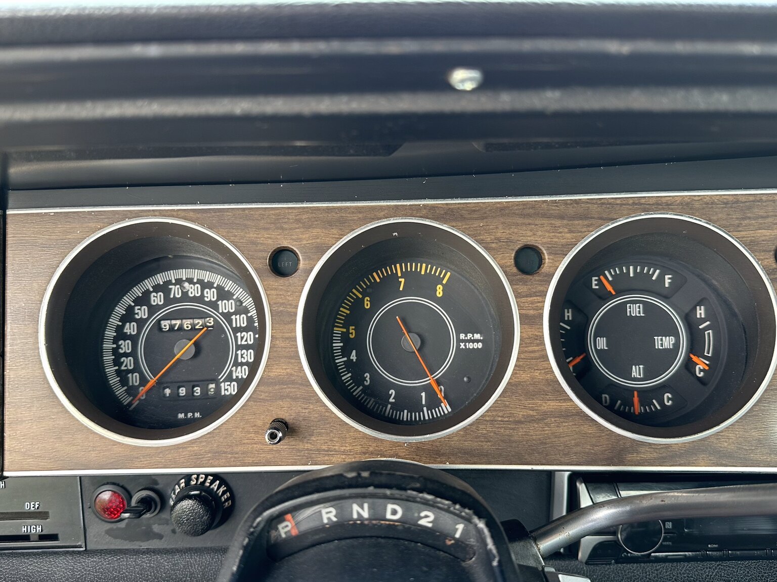 Interiörbild 1970 Dodge Challenger