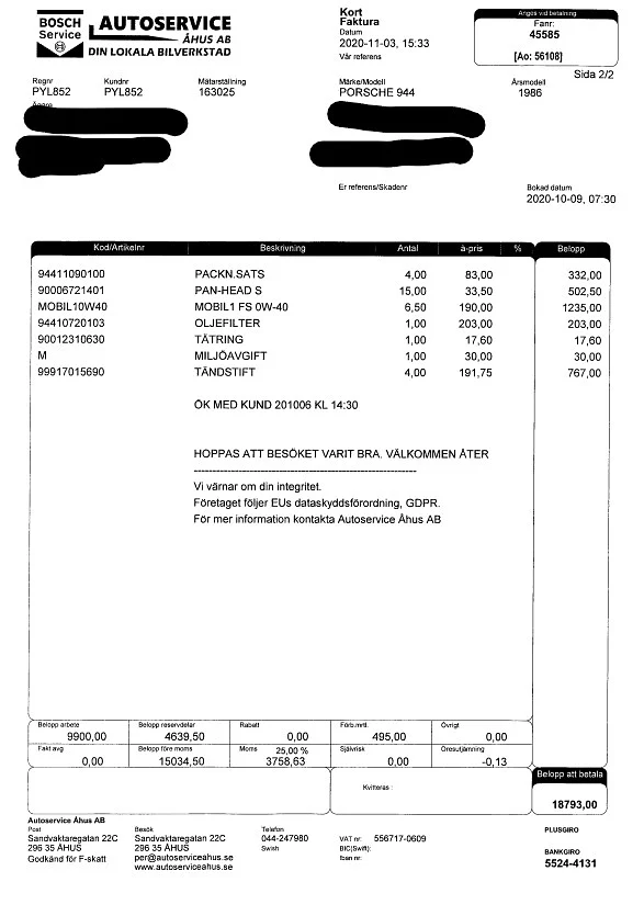 Documentation for 1987 Porsche 944 Targa (5)