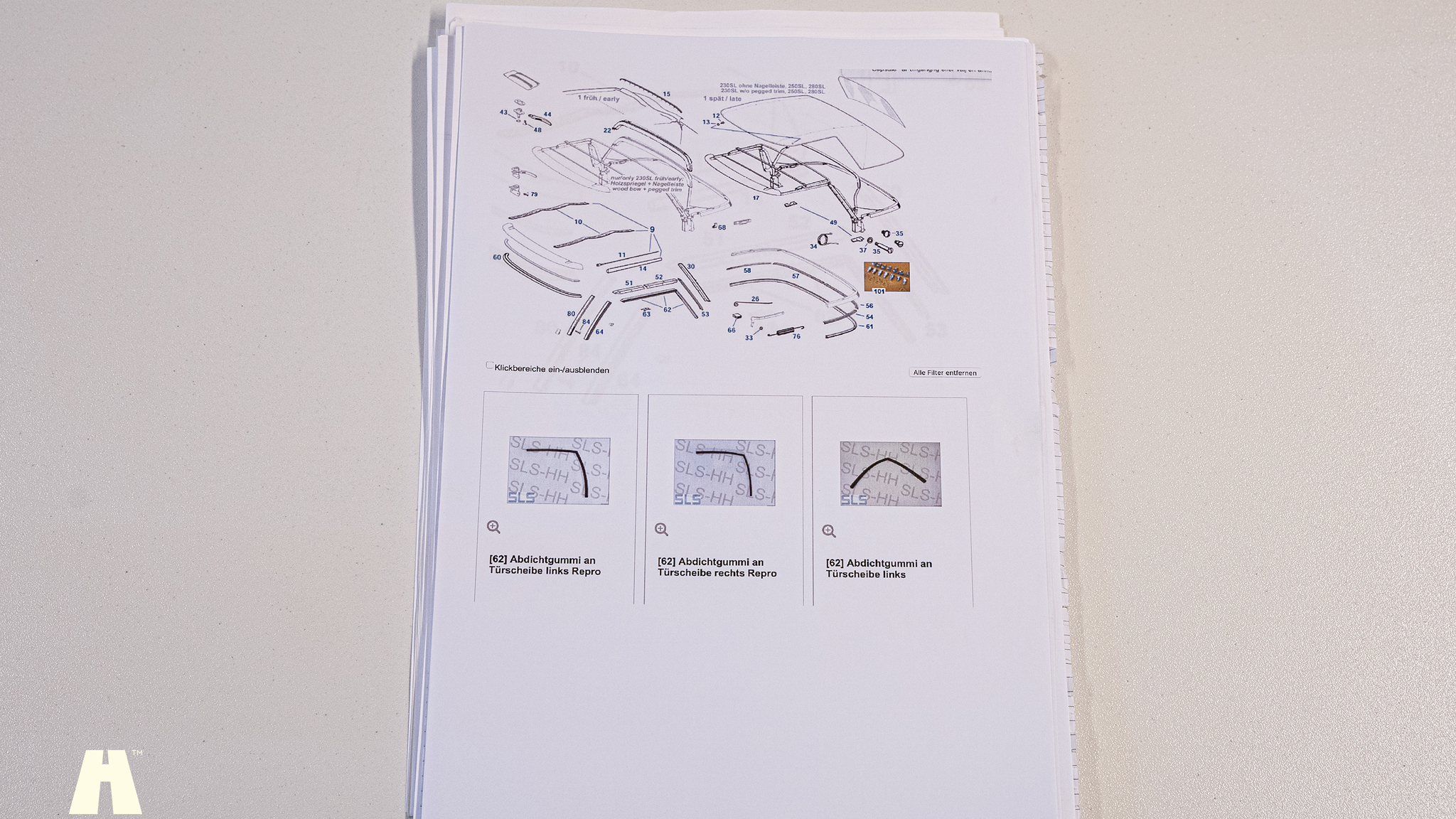 Dokumentation för 1970 Mercedes 280 SL Pagoda (46)