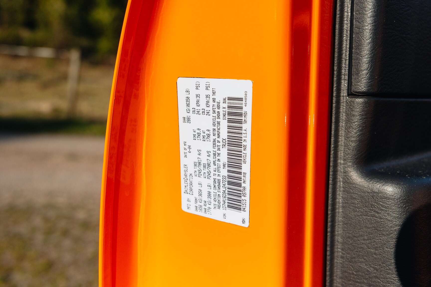 Interior image of 2004 Dodge Ram HEMI GTX 