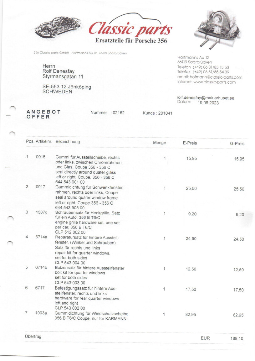 Dokumentation, 1964 Porsche 356 C