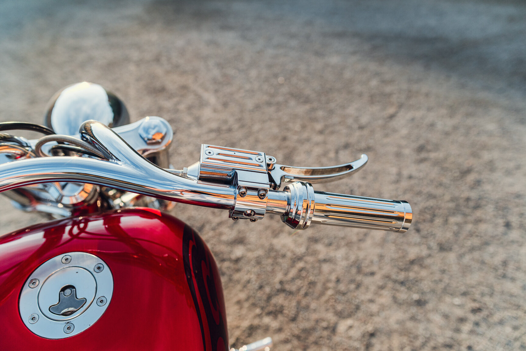 Exterior image of 2001 Unique Custom Cycles Red Inferno
