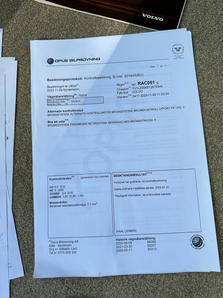 Dokumentation, 2000 Volvo V70 XC 2.4 T AWD 