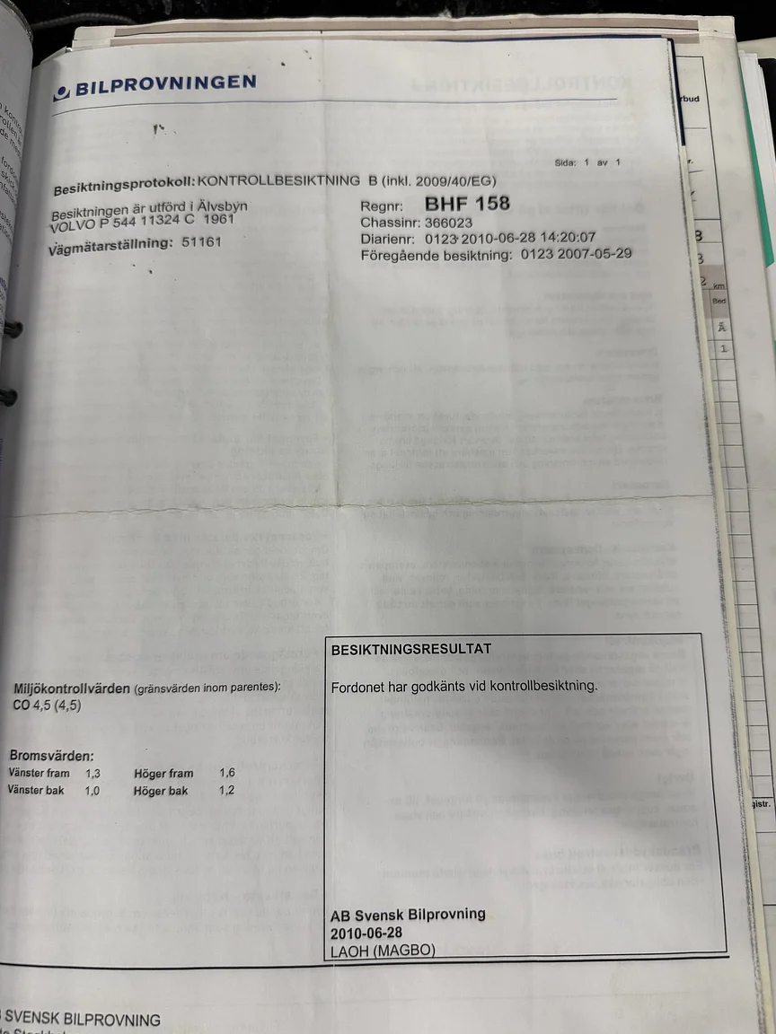 Dokumentation, 1961 Volvo PV544C Sport (15)