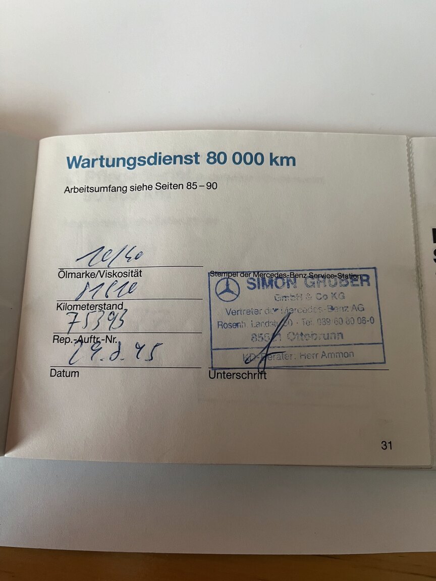 Dokumentation, 1992 Mercedes-Benz SL 500