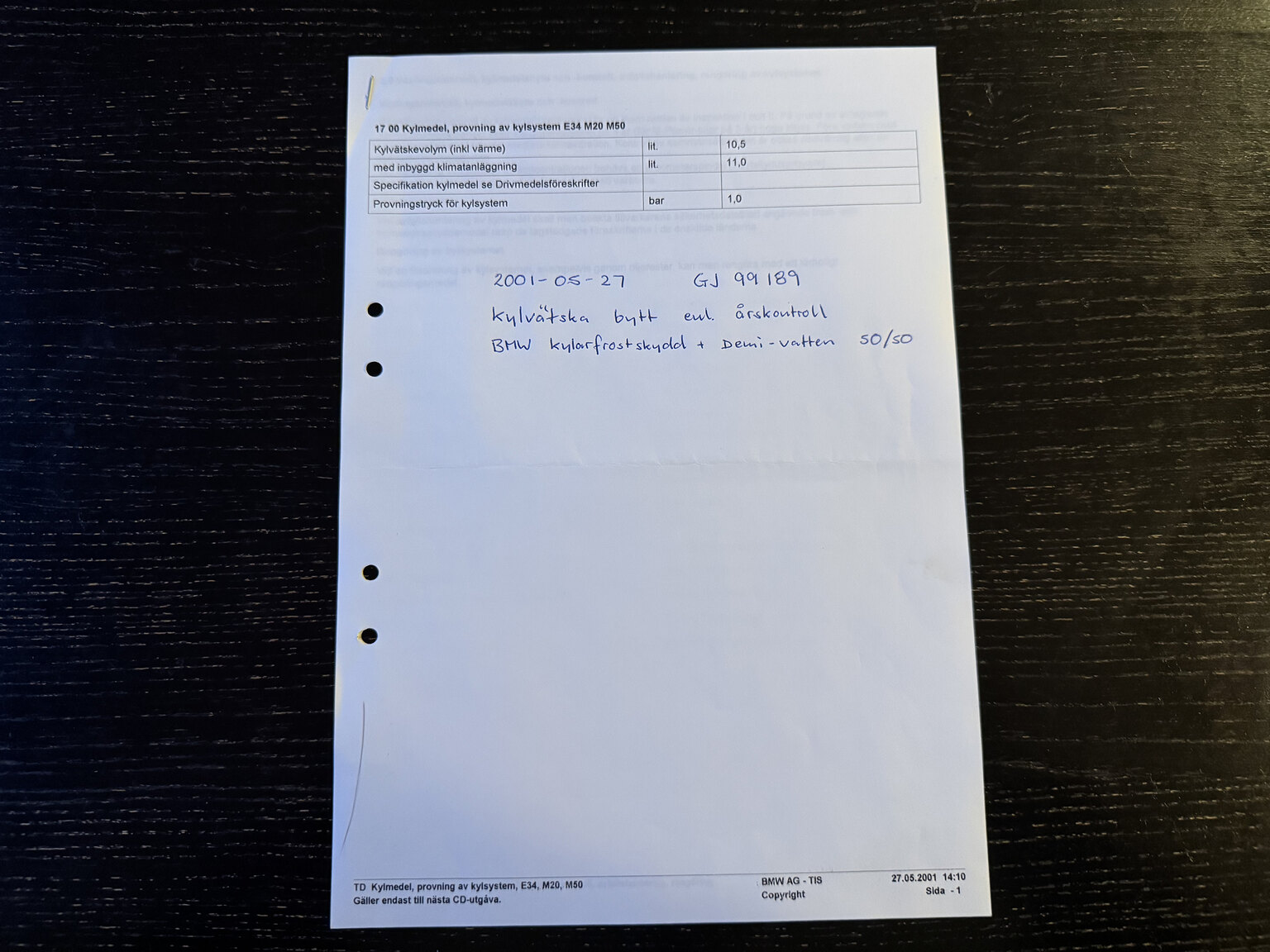 Dokumentation, 1996 BMW 520i Touring