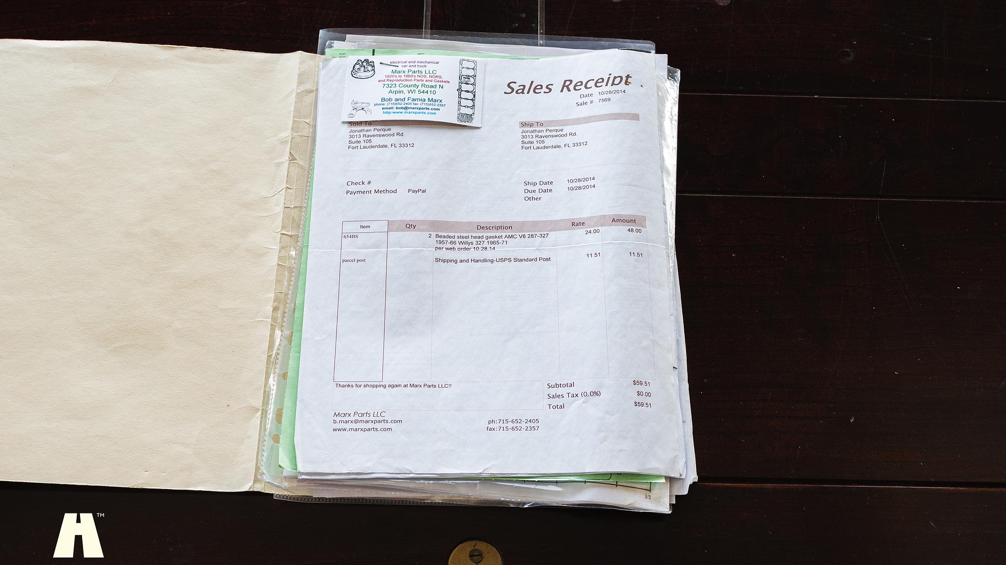 Documentation for 1965 AMC Rambler Marlin 327 CUI 5.4 V8