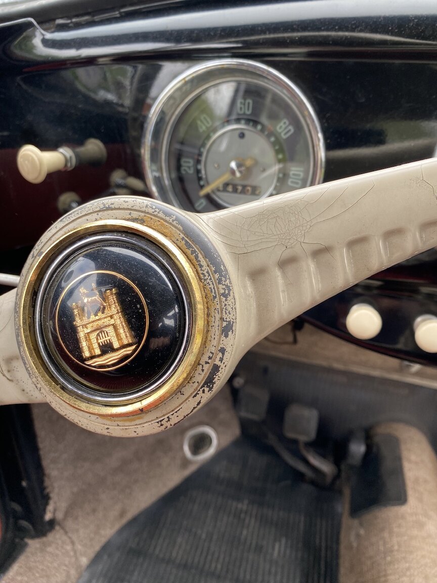 Interiörbild 1955 Volkswagen Beetle 1200