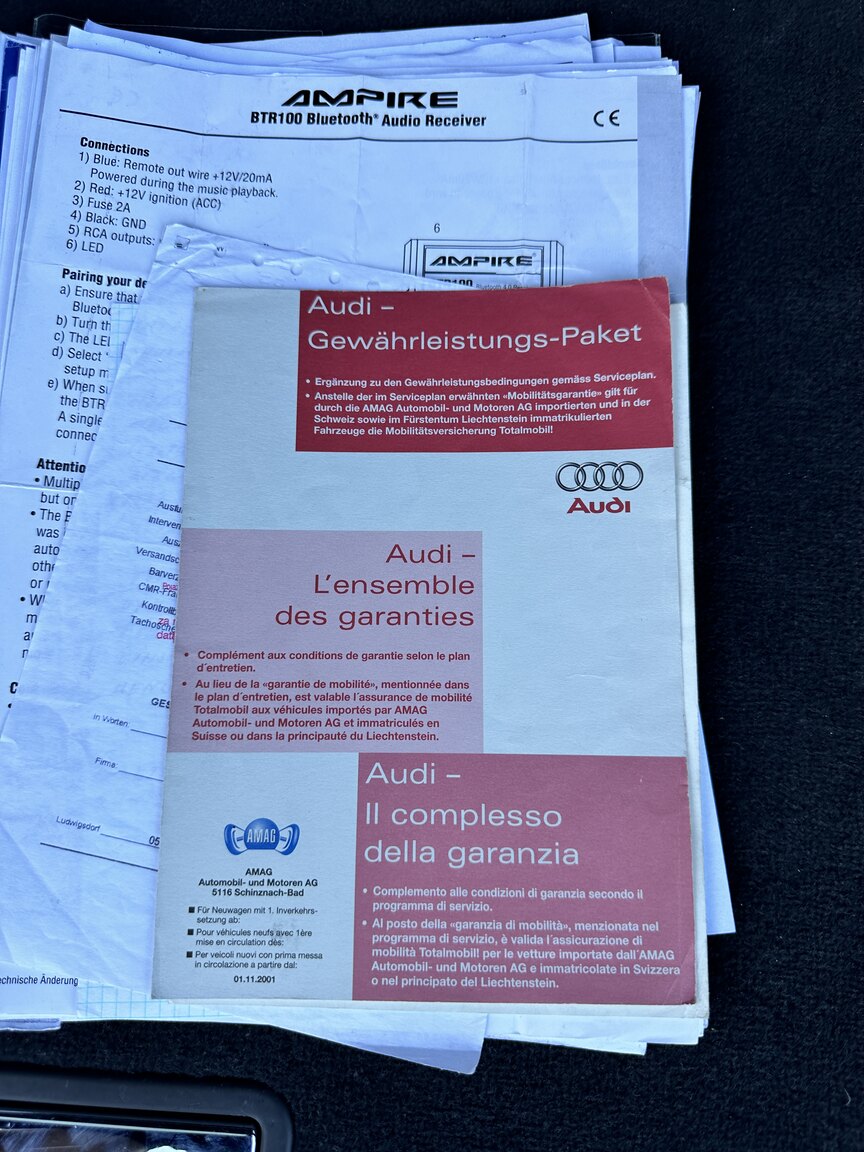 Documentation for 2003  Audi RS6 C5