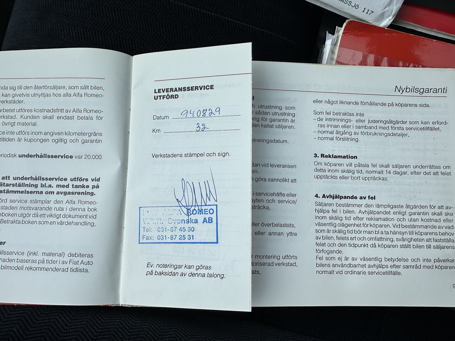 Dokumentation, 1994 Alfa Romeo 164
