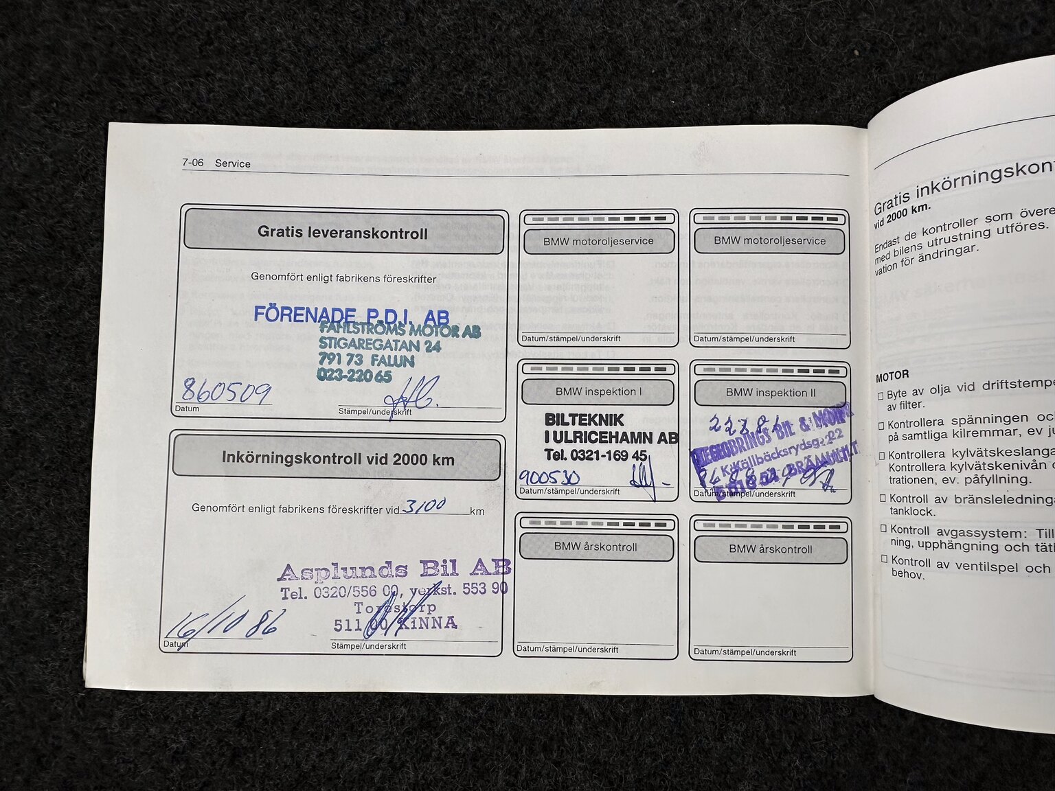 Dokumentation för 1986 BMW 635CSi