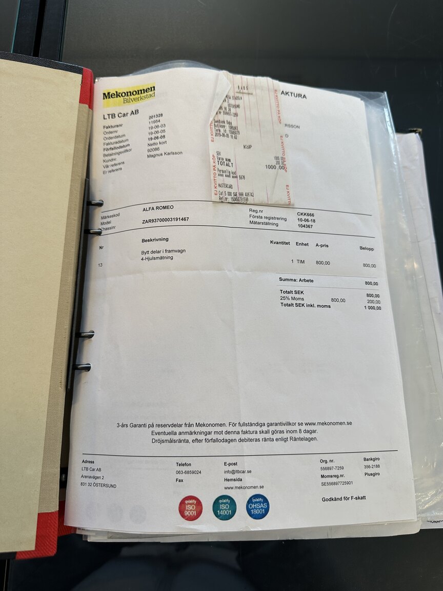 Dokumentation för 2003 Alfa Romeo 147 GTA