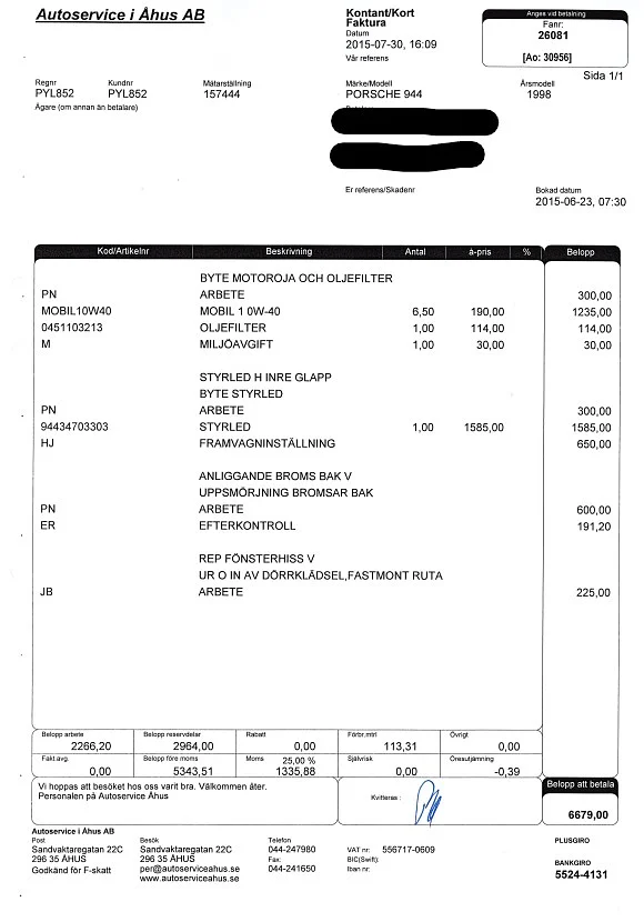 Dokumentation för 1987 Porsche 944 Targa (15)