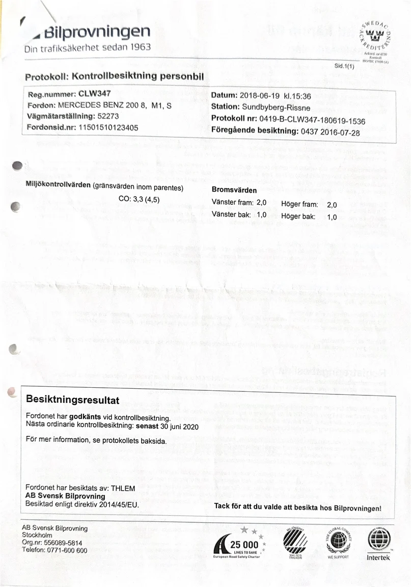 Documentation for 1972 Mercedes-Benz 200 (27)
