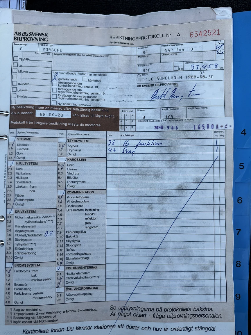 Documentation for 1984 PORSCHE 944 Targa (23)