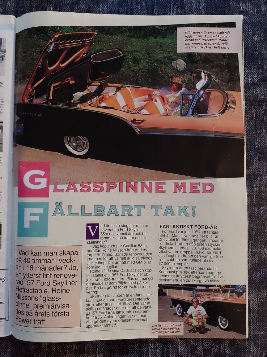 Documentation for 1957 Ford Fairlane 500 Skyliner Retract