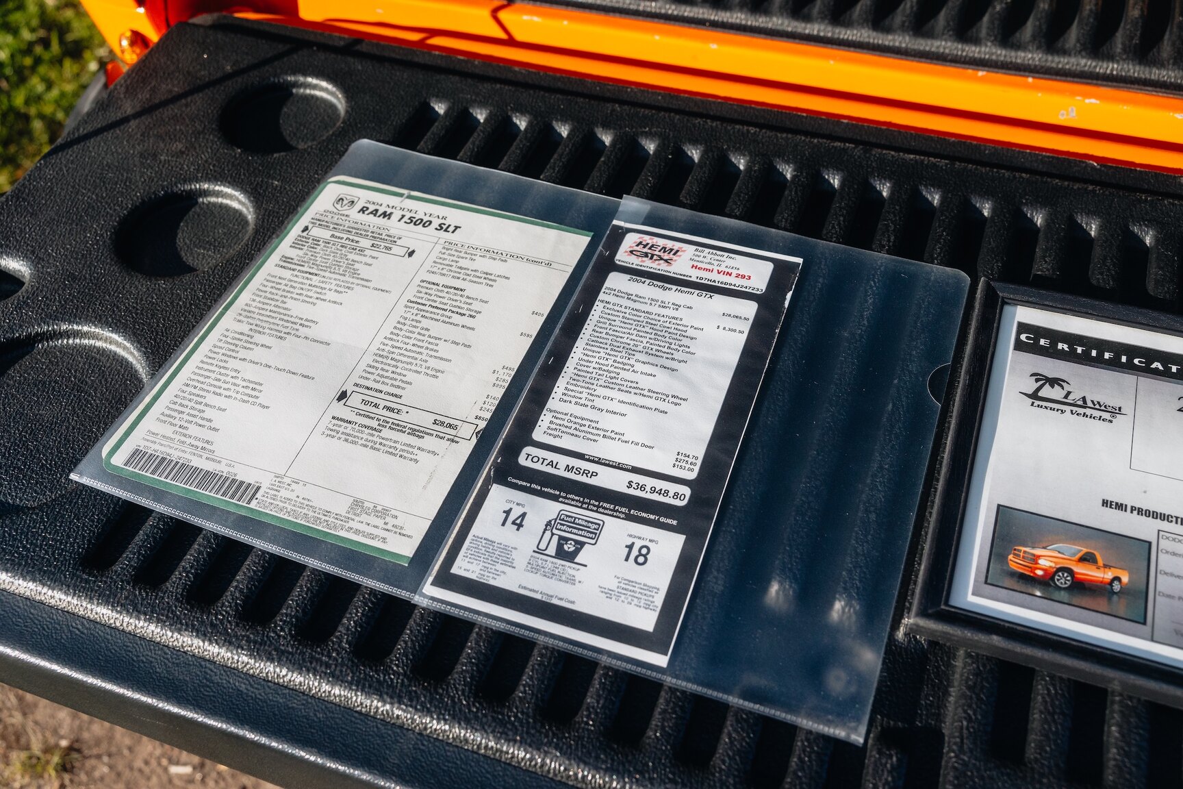 Documentation for 2004 Dodge Ram HEMI GTX  (2)