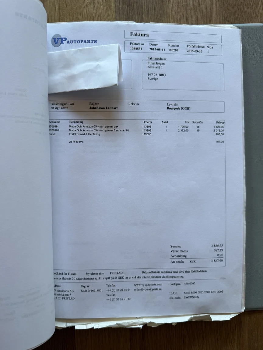 Documentation for 1970 Volvo Amazon (10)