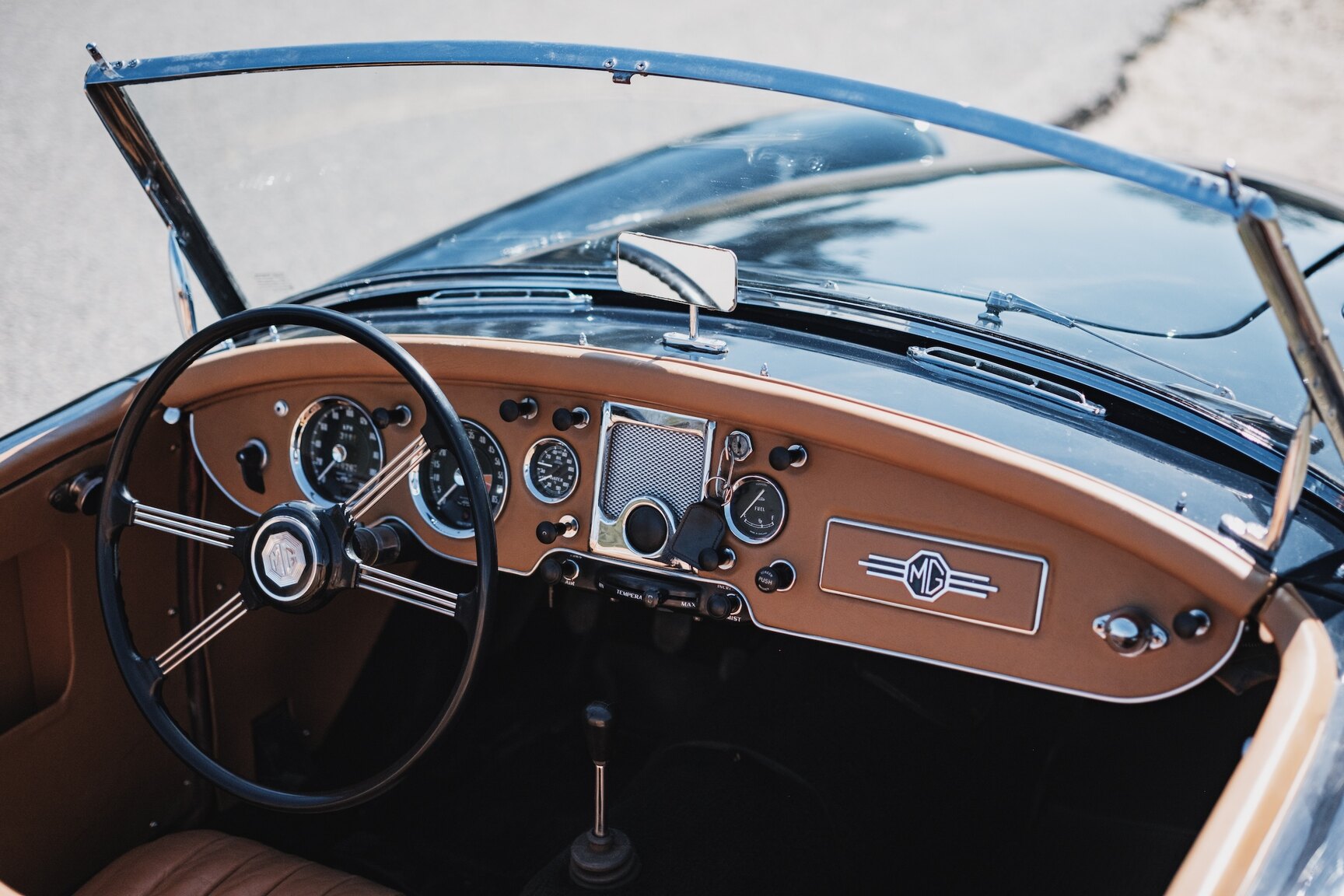 Interiörbild 1961 MG MGA 1600 mk2