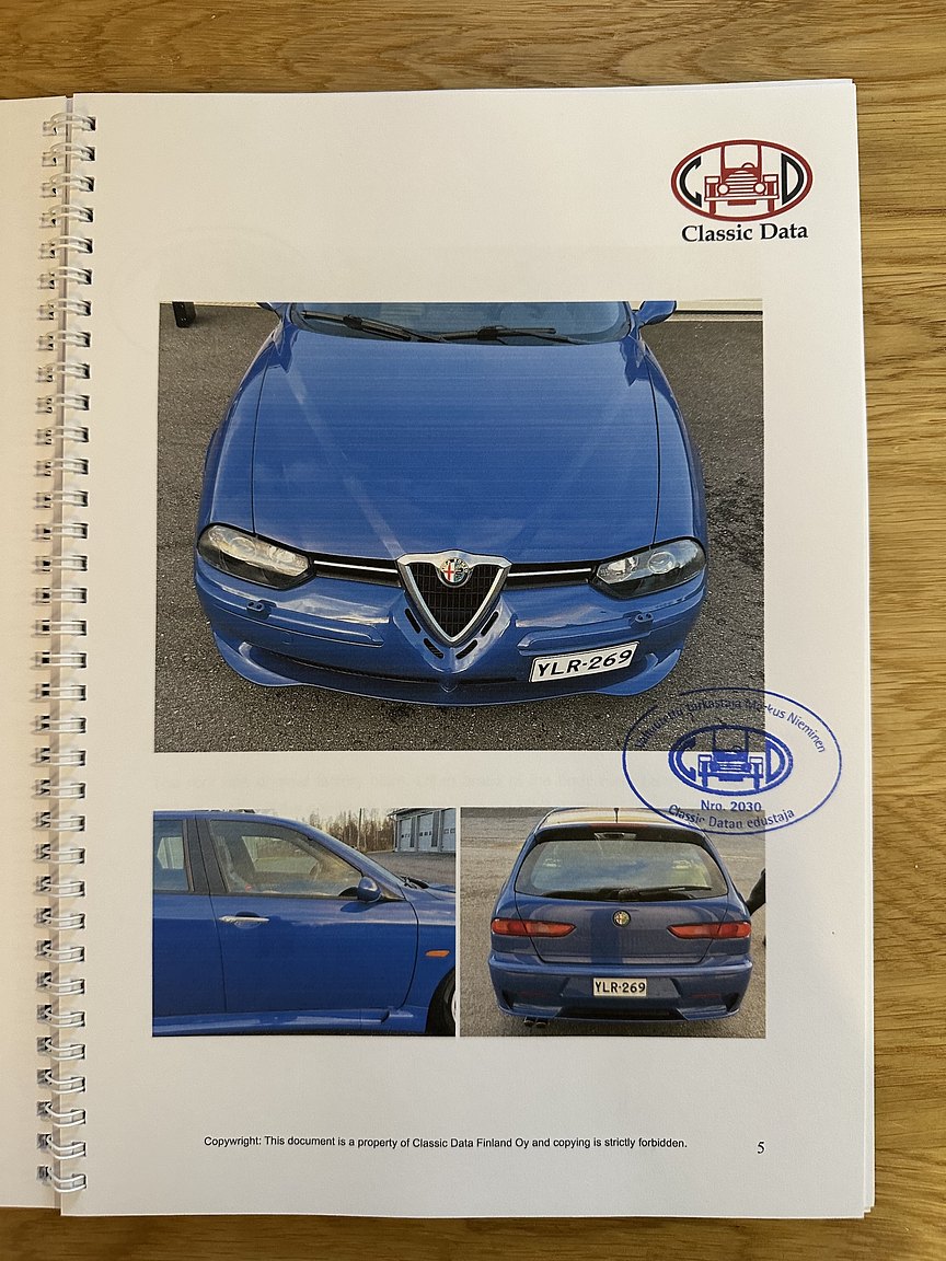 Documentation for 2004 Alfa Romeo 156 GTA