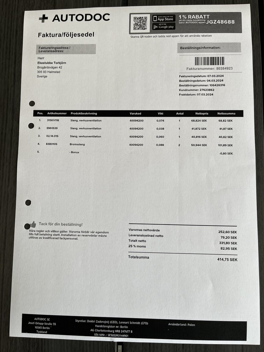 Dokumentation för 1990 Mercedes-Benz 230 E