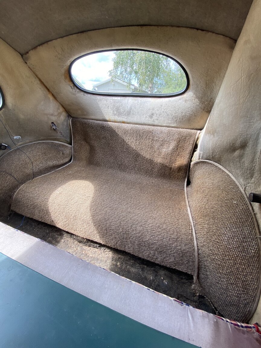 Interiörbild 1955 Volkswagen Beetle 1200