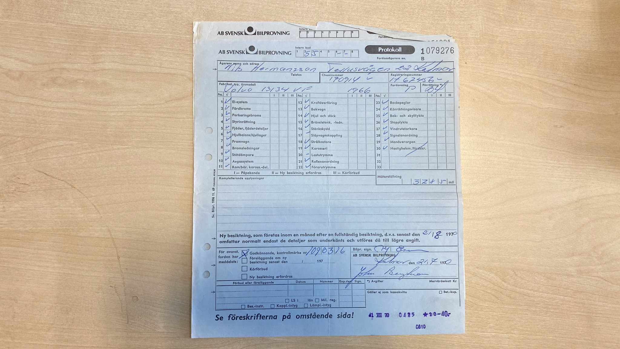 Documentation for 1966 Volvo Amazon (66)