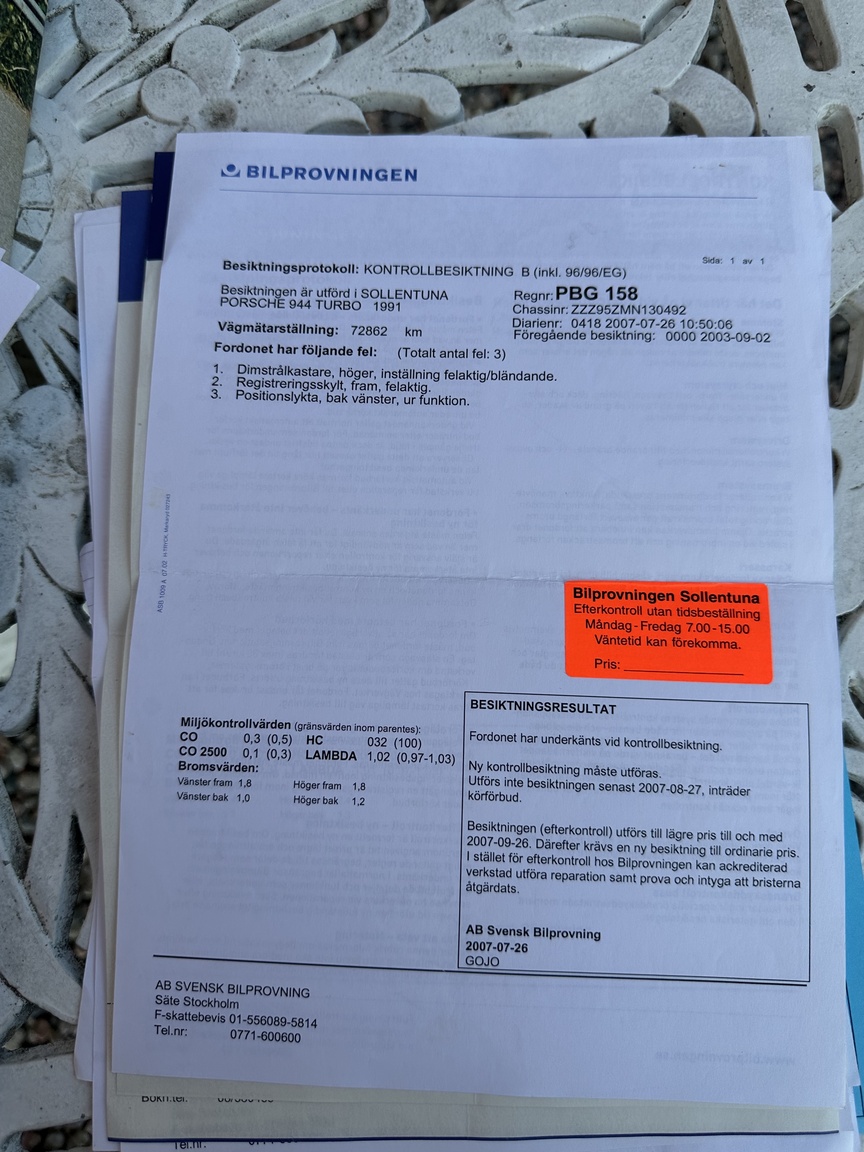 Dokumentation, 1991 Porsche 944 Turbo Cabriolet