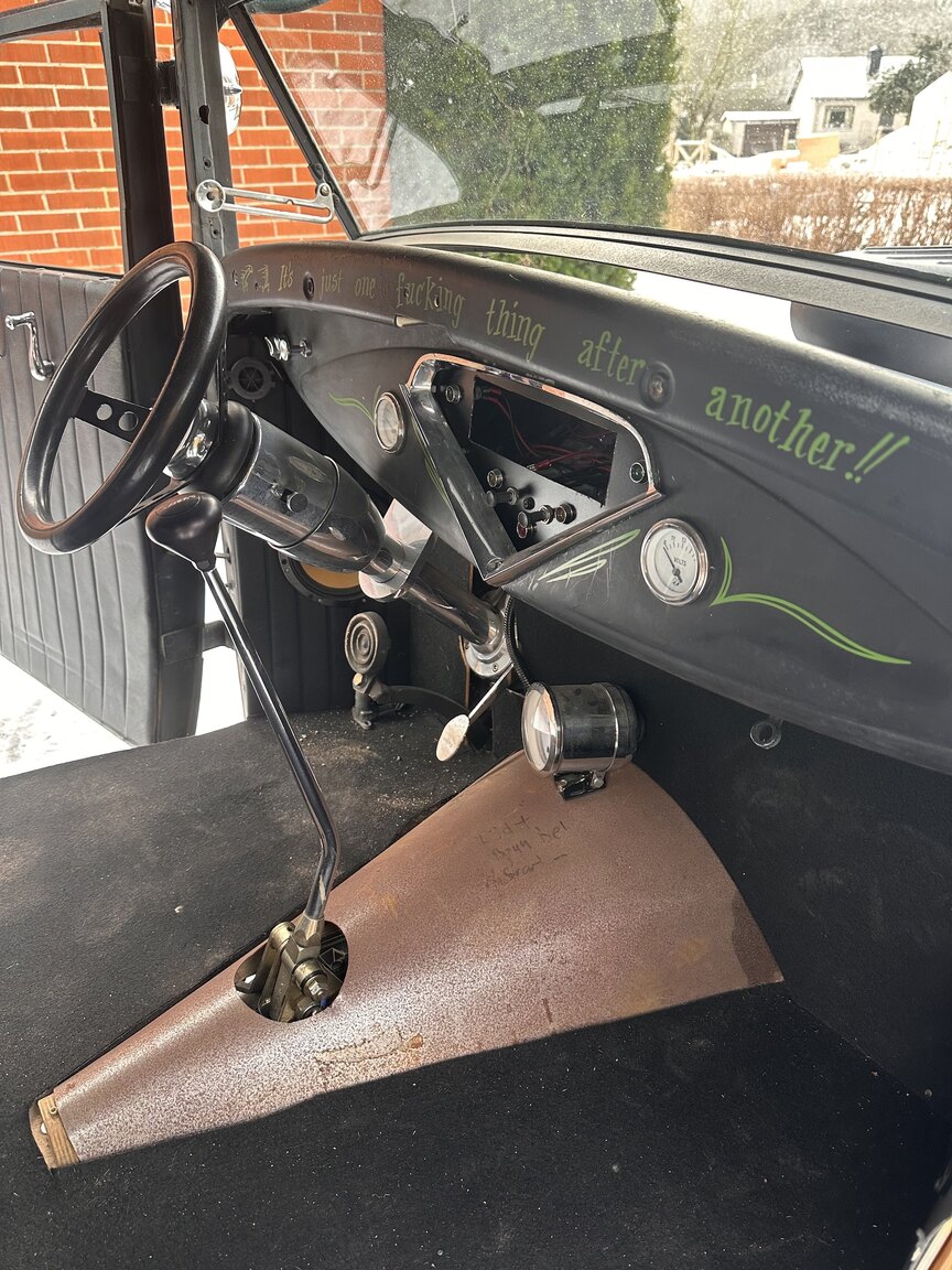 Interior image of 1929 Ford A "HotRod"