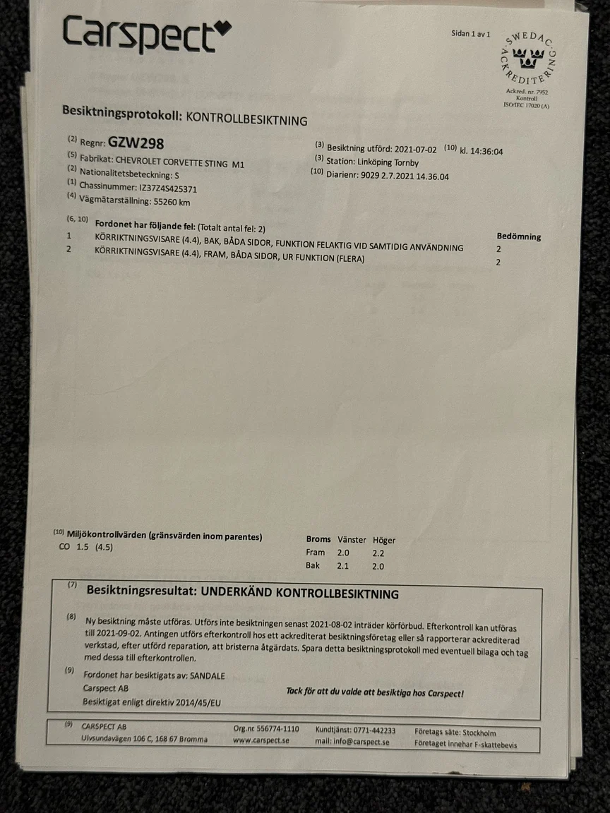 Dokumentation, 1974 Chevrolet Corvette Stingray