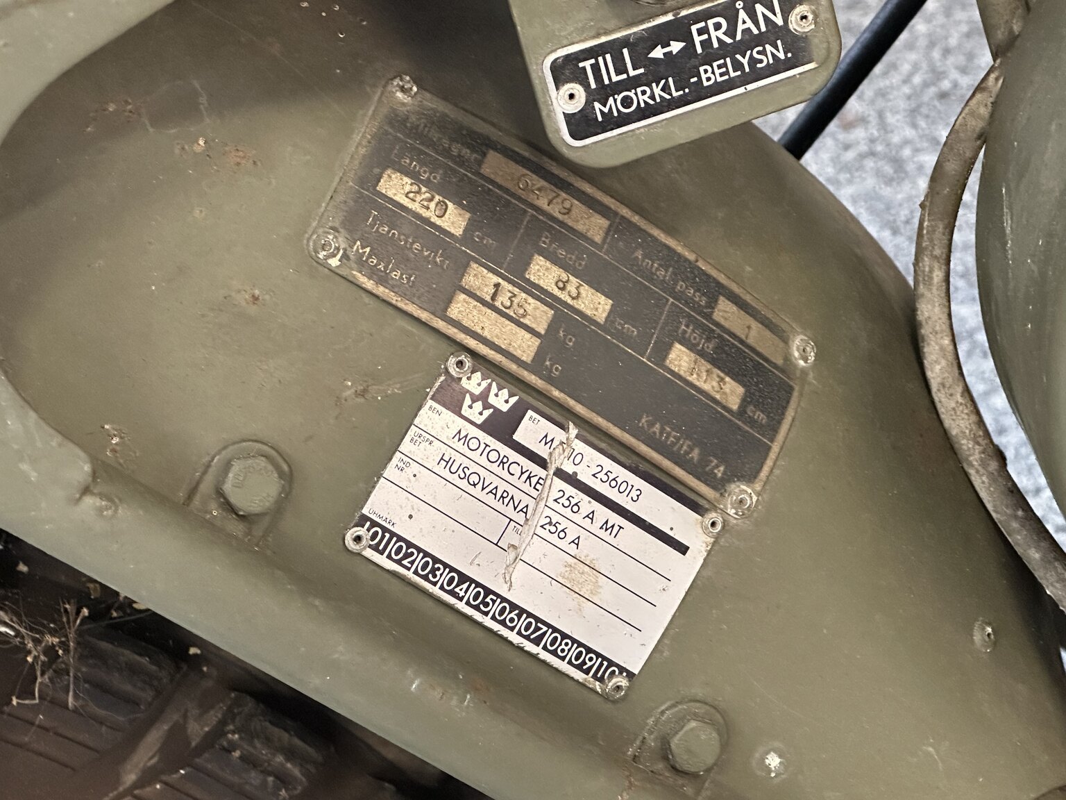 Exteriörbild på 1968 Husqvarna 256A
