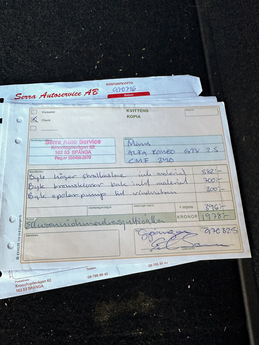 Documentation for 1985 Alfa Romeo GTV 6 2.5