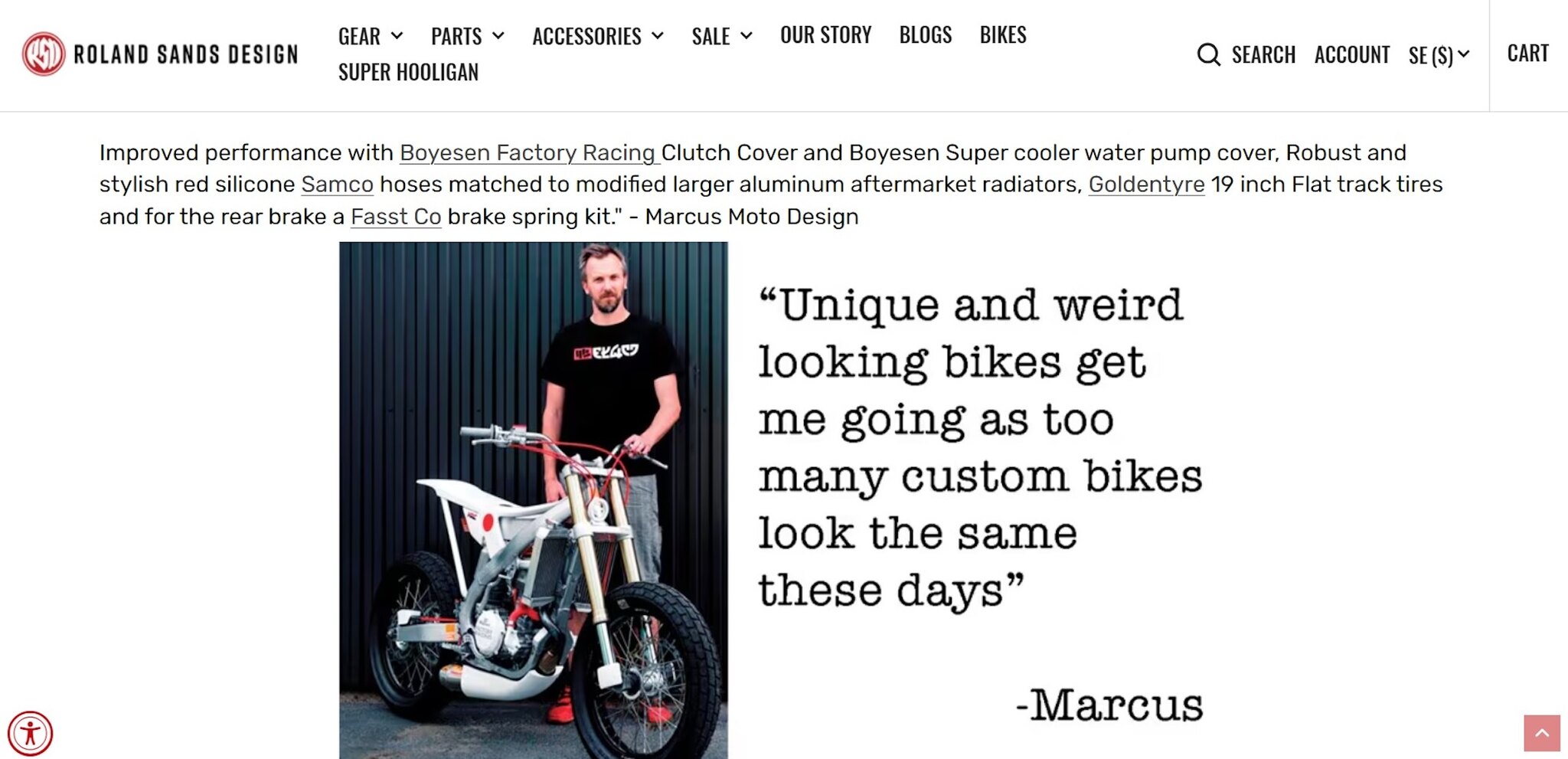Dokumentation för 2006 Marcus Moto Design CRF Tracker