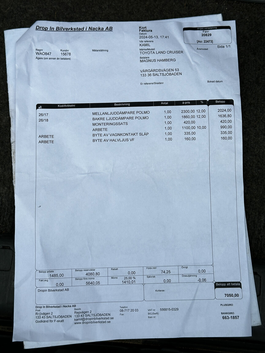 Dokumentation, 2004 Toyota Land Cruiser