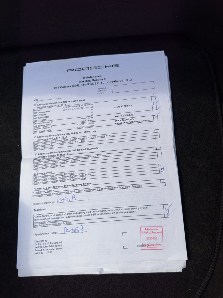 Dokumentation för 2004 Porsche 911 Carrera 4