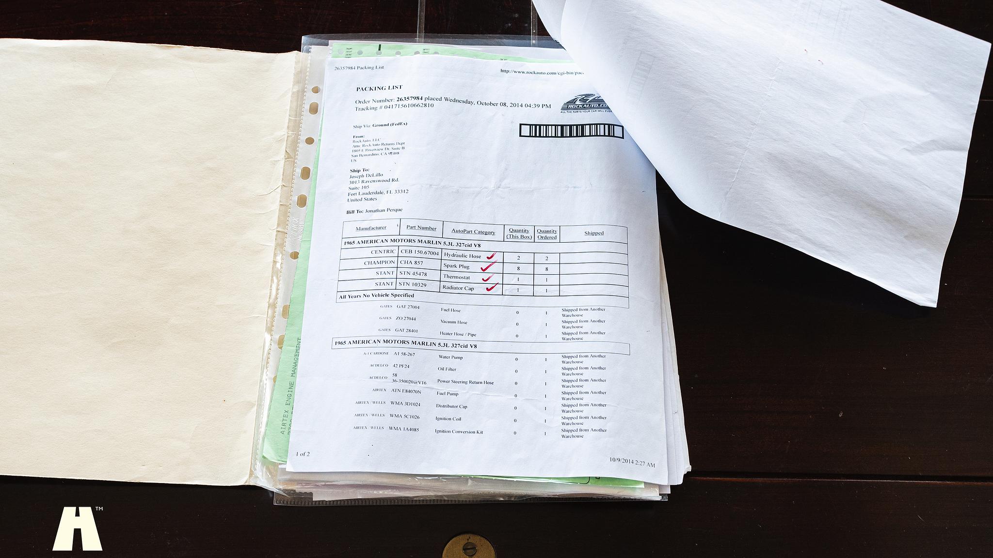 Dokumentation, 1965 AMC Rambler Marlin 327 CUI 5.4 V8