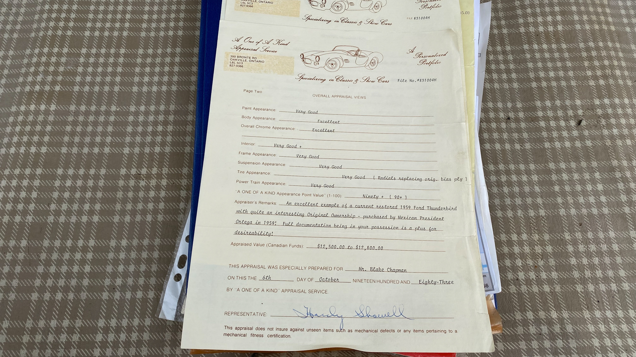 Dokumentation för 1959 Ford Thunderbird hardtop (14)